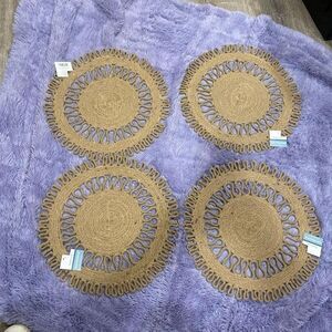 Set of 4 Jute Placemats 16in Dia‎